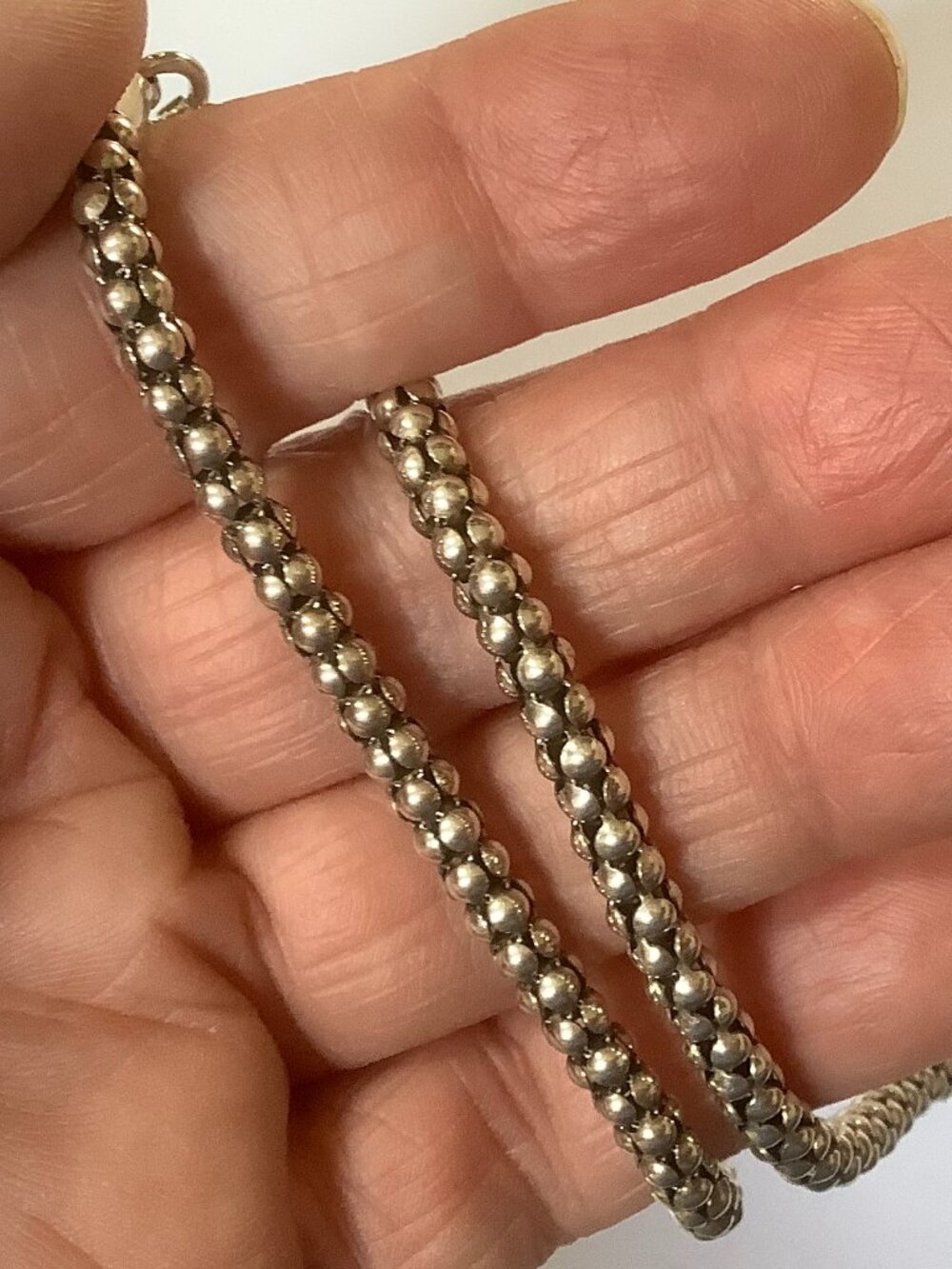 Silpada Popcorn chain 17" necklace 925 sterling silver N1106